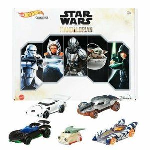 ​Hot Wheels Star Wars The Mandalorian Character Car 5-Pack, 5 Cars Based on Char
